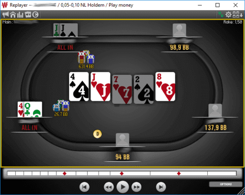 Replayer de Winamax poker.