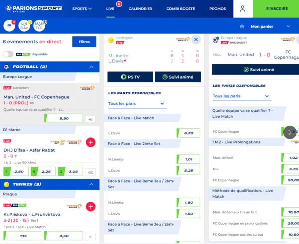 Parions sport (les paris en direct).