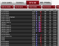 Lobby des Sit and Go de Winamax