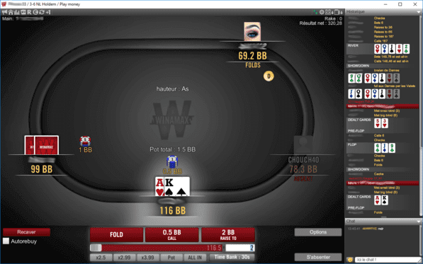 Table de poker Winamax.