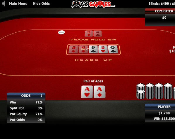 Hold’em Poker Heads Up (capture d'écran).