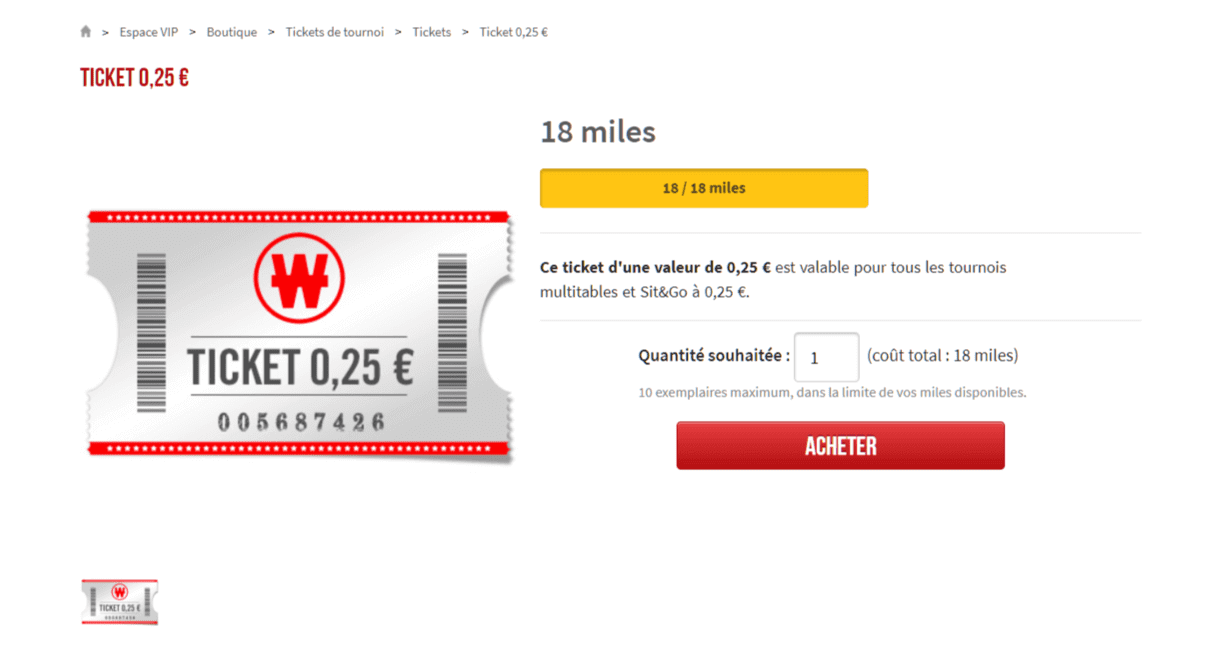 Ticket Winamax.