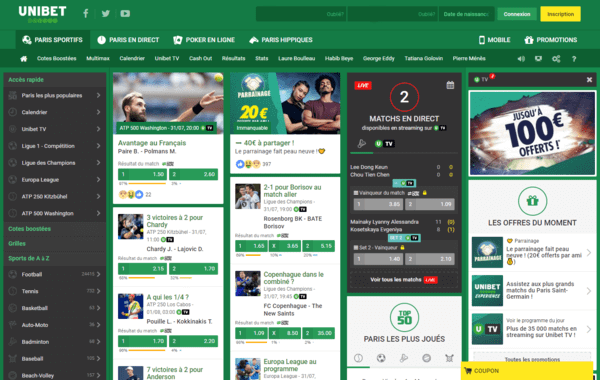 Avis Unibet paris sportif.