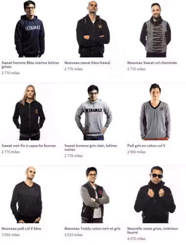 Des vêtements de la boutique VIP Winamax.