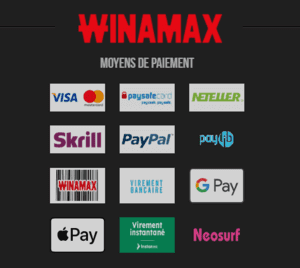 winamax : moyens de paiement.