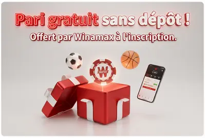 Winamax offre, sans dépôt, un pari gratuit.