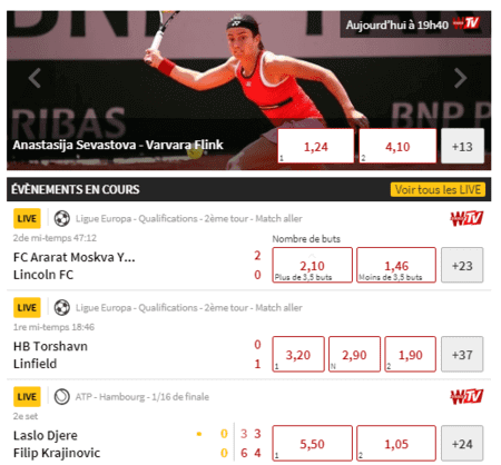 Winamax paris sportifs en live.