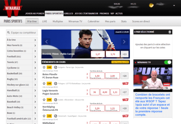 Winamax paris sportifs en test.