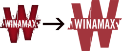 Evolution du logo winamaxpoker.com (2008) à Winamax.fr (2018)