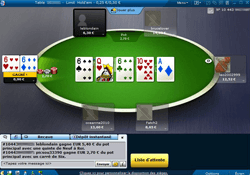 Table de jeu de WPT poker, une salle de poker en ligne légale et agréée Arjel
